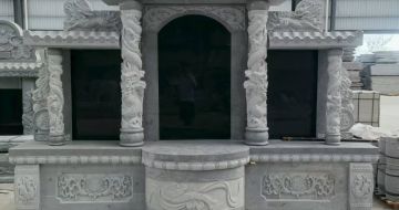  芝麻灰高档墓碑，土墓，可定制