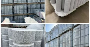  芝麻白花岗岩挡车柱、隔离柱多少钱