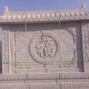  芝麻白花岗岩屏风，照壁，影壁