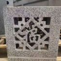  芝麻白花岗岩镂空雕花灯笼
