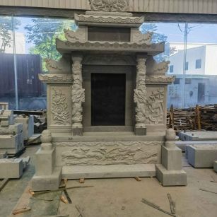  芝麻灰高档墓碑、土墓，一套也支持定做