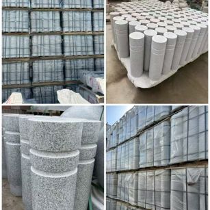  芝麻白花岗岩挡车柱、隔离柱多少钱