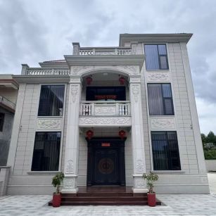  芝麻白石材别墅干挂案例展示