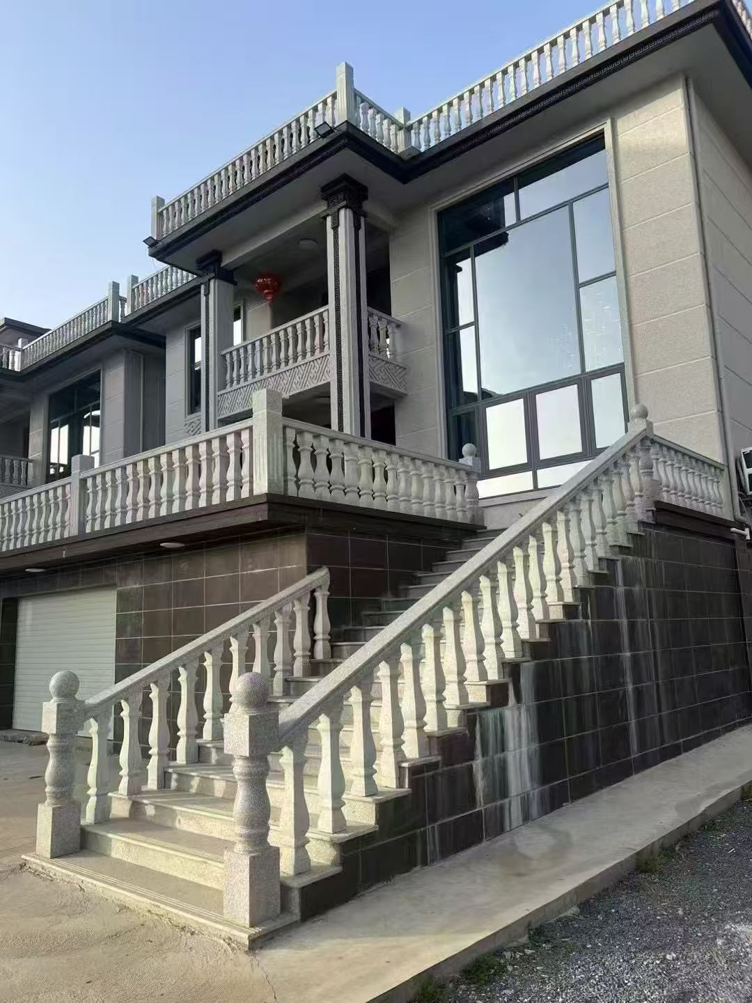  芝麻白别墅阳台栏杆，楼梯栏杆