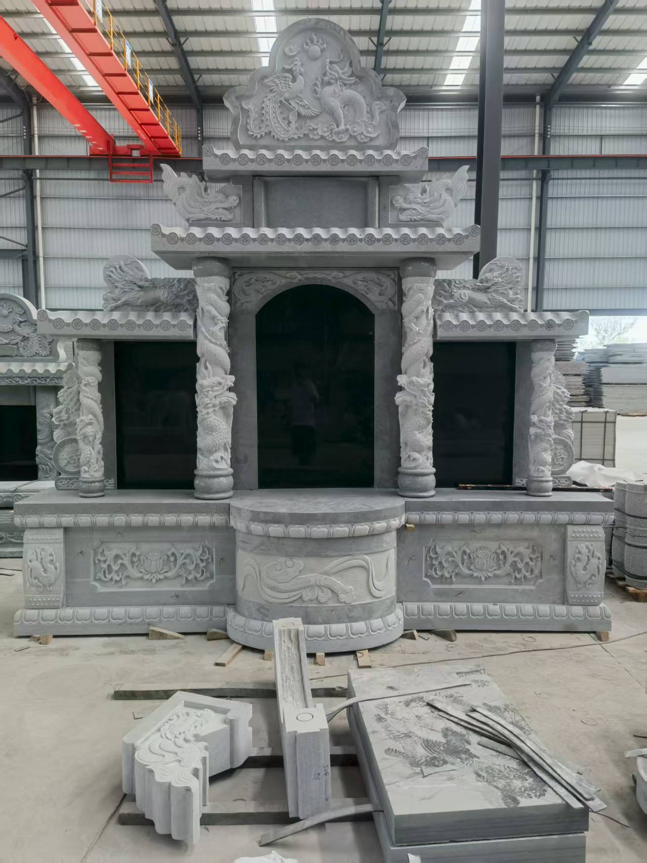  芝麻灰高档墓碑，土墓，可定制