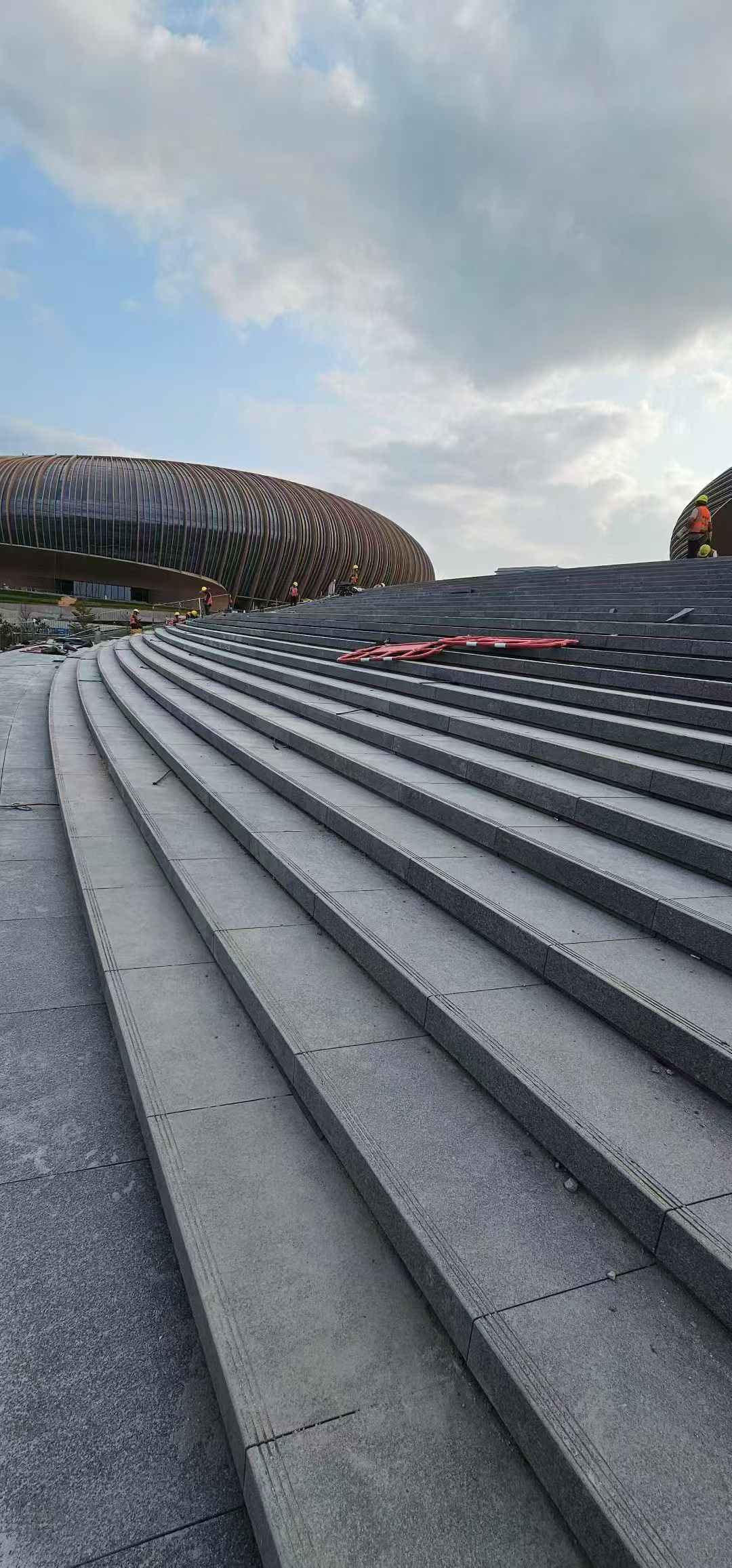  弧形整石台阶铺装效果图