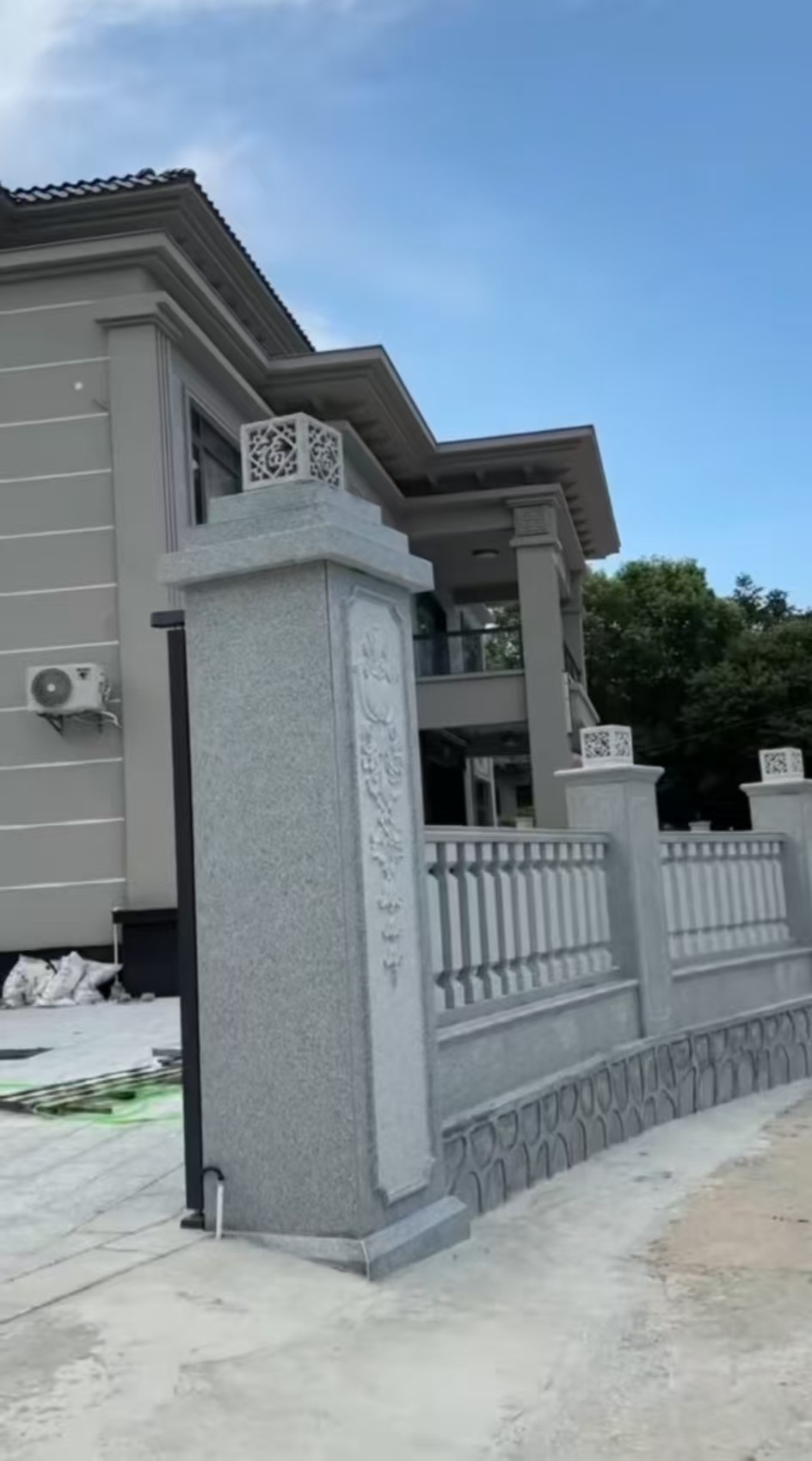  芝麻白别墅围墙栏杆，私人订制