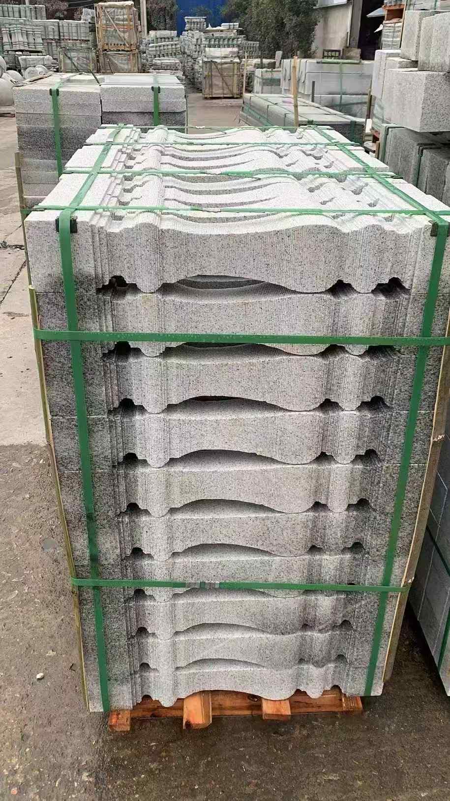  芝麻白方形拉丝面，栏杆花瓶柱