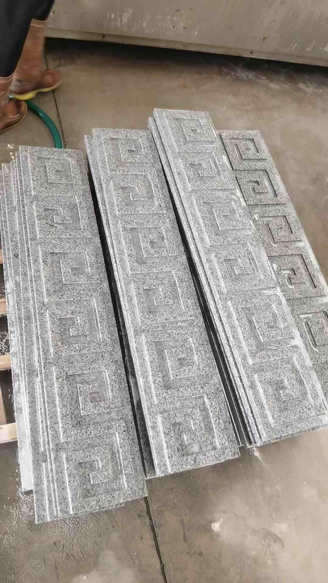  别墅回纹线条，雕刻