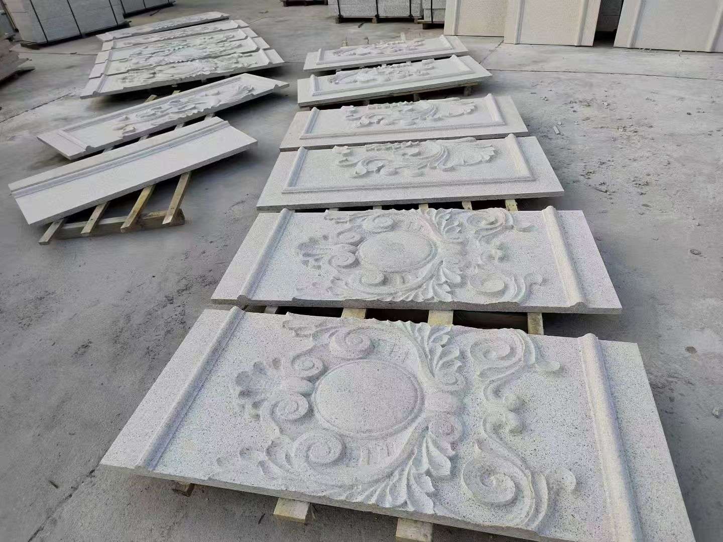  芝麻白干挂雕花板