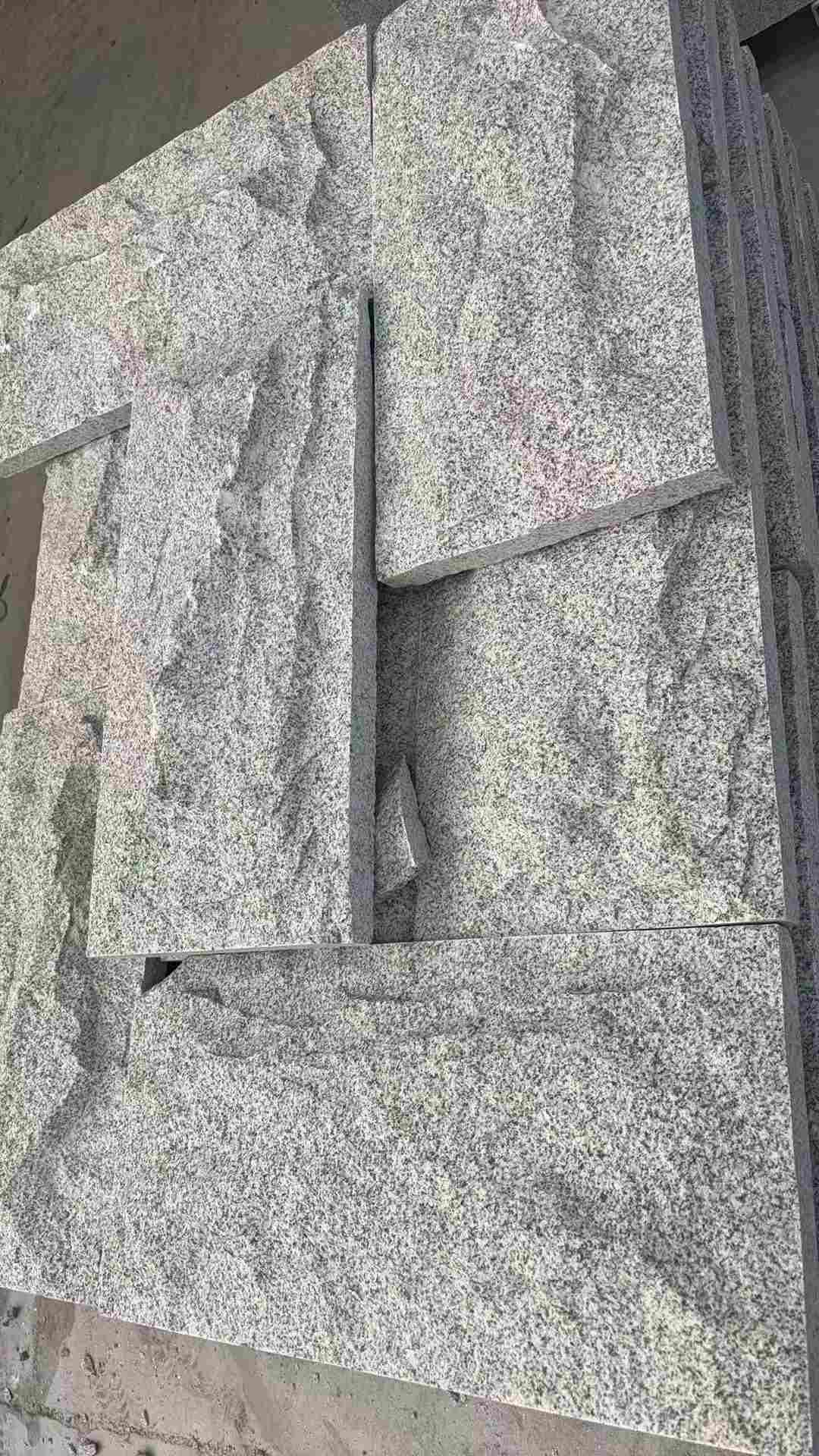  芝麻白自然面花岗岩成品板